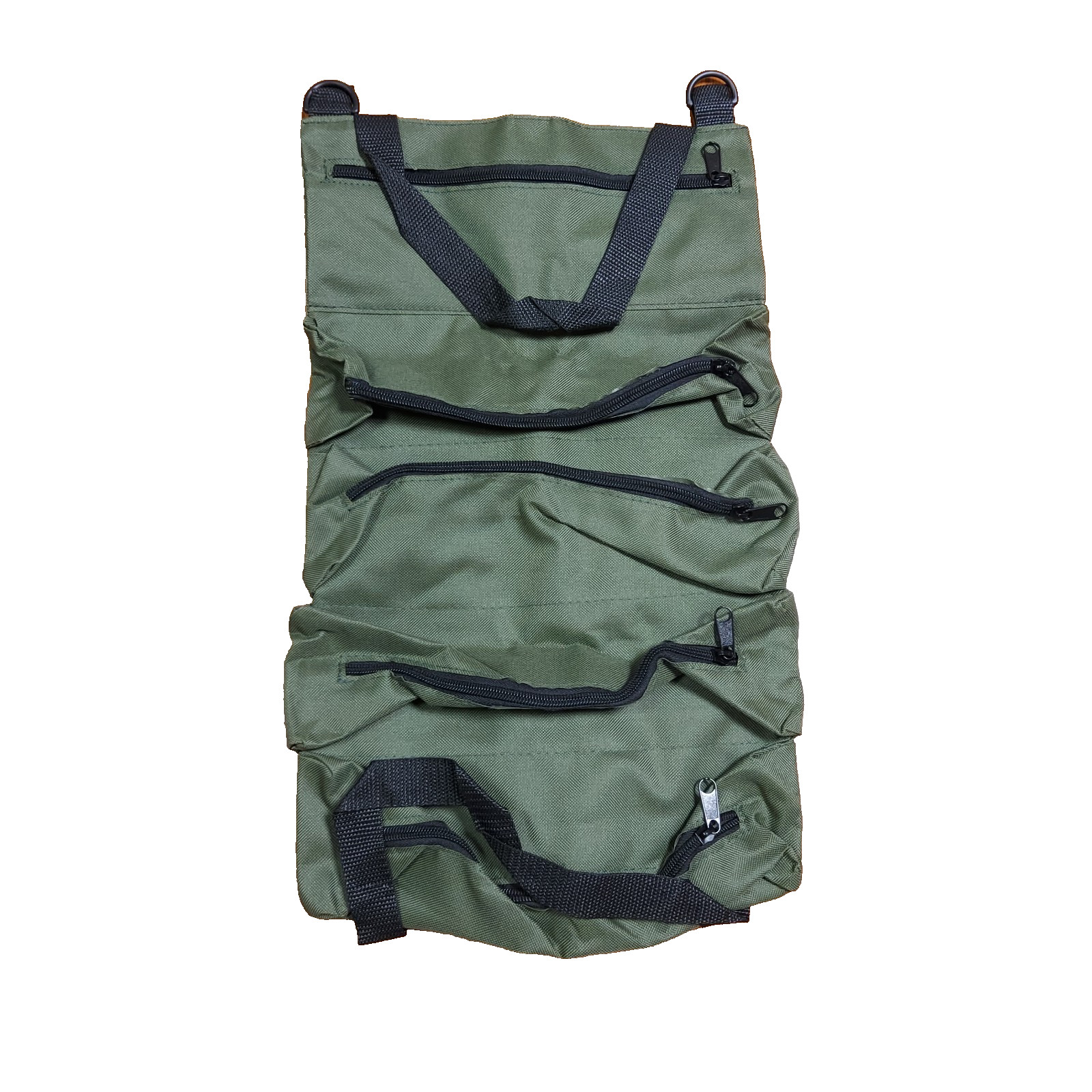 Multi-Purpose Tool Roll Up Bag 5 Pocket Wrench Pouch Canvas Hanging Organizer US