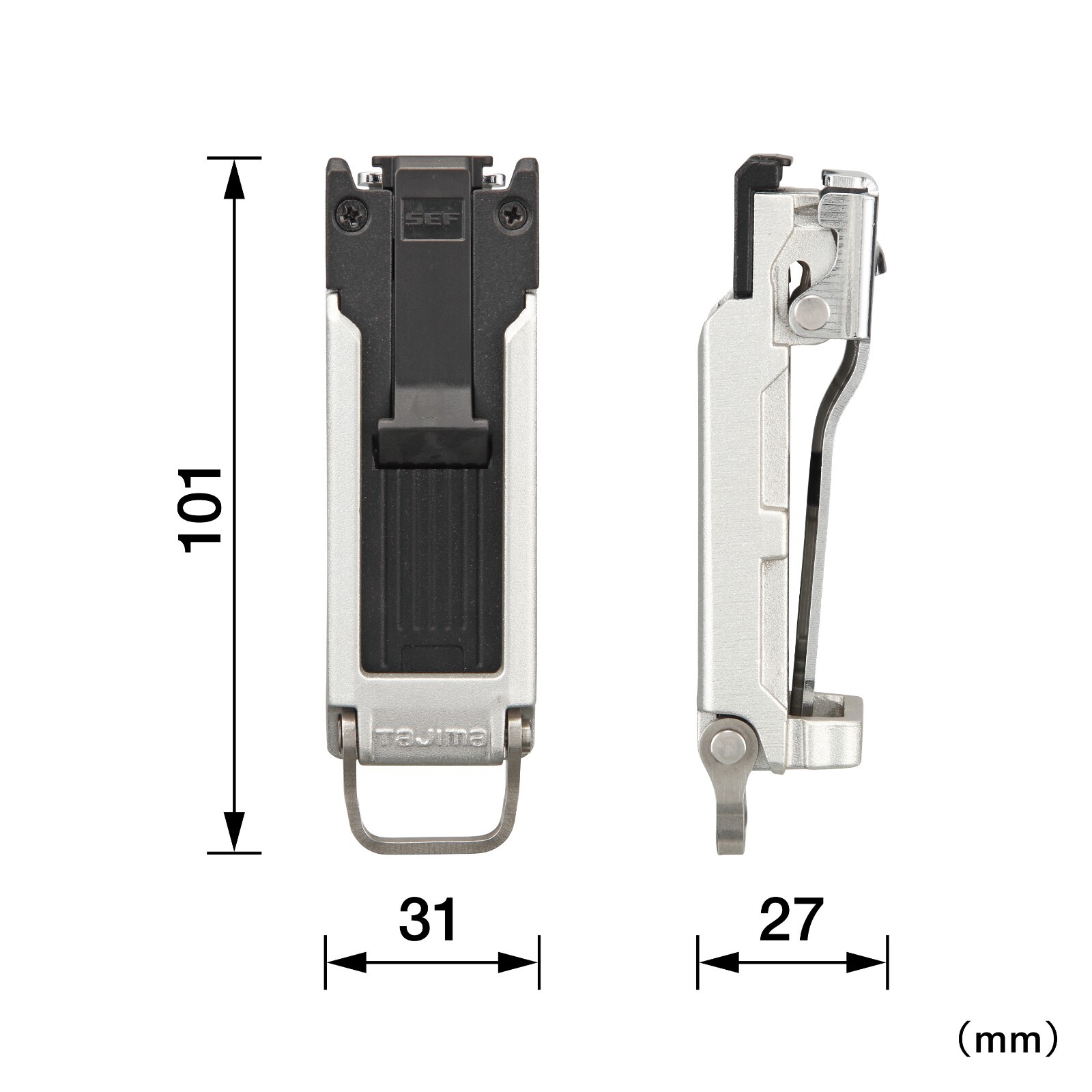 TAJIMA Waist Tool Holder Clip Type Sef Slim Metal SFC-MSHLD CHINA