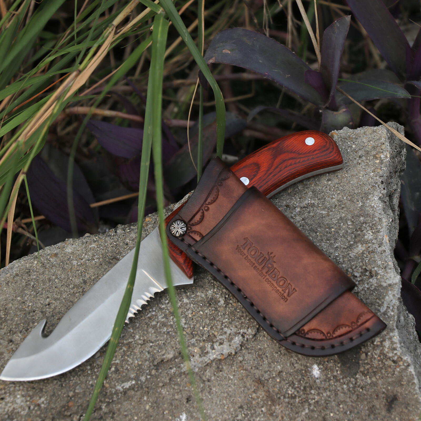 TOURBON Pocket Folding Knife Sheath 4″ Fixed Blade Belt Holster Cover Camping