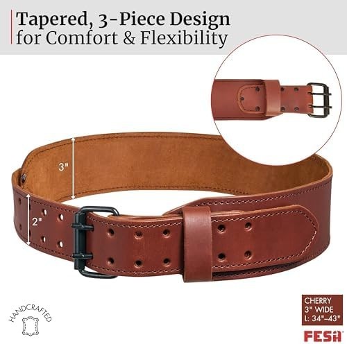 Handcrafted Men’s Leather Tool Belt, Top Grain Heavy Duty Utility Belt Pouch