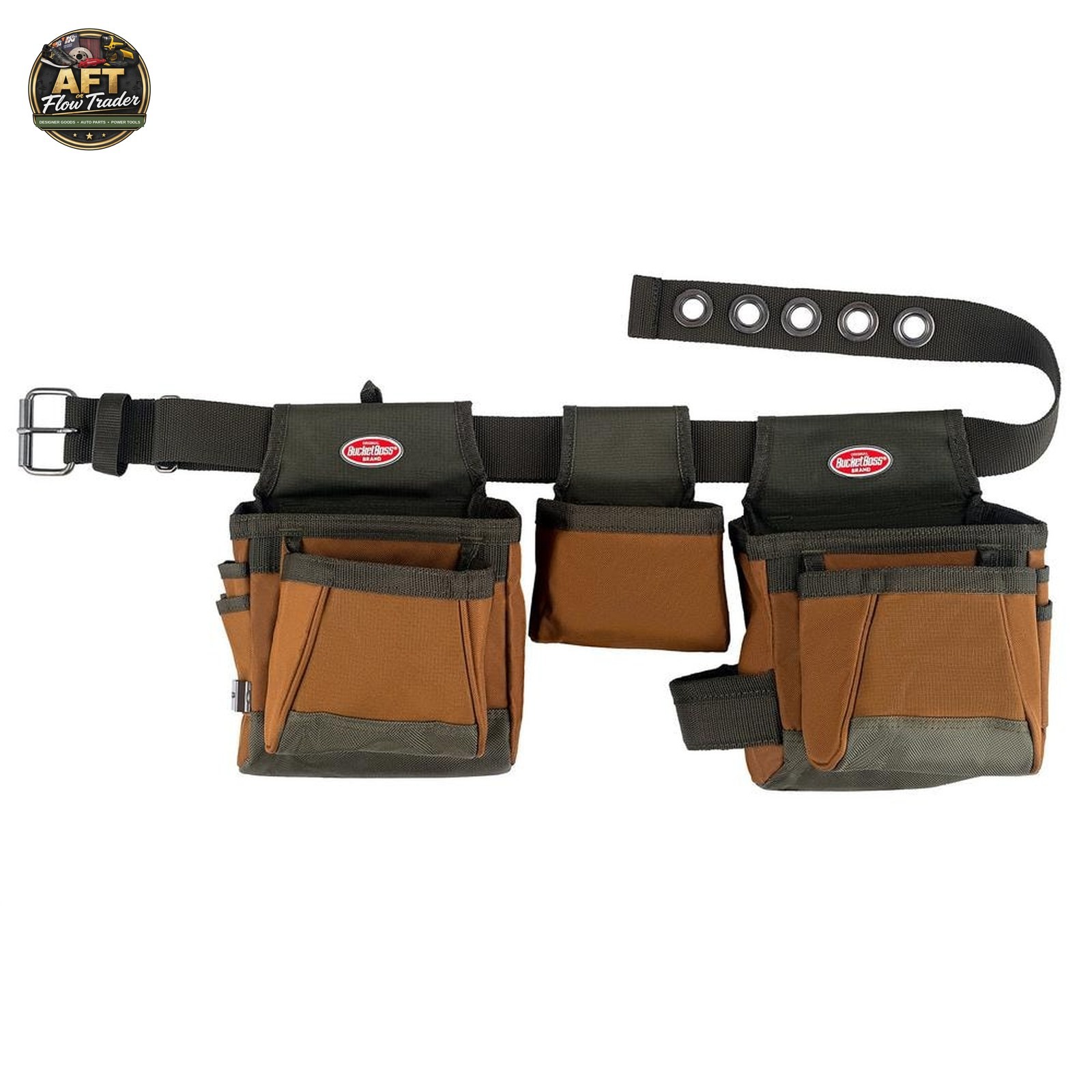 Bucket Boss 11-Pocket Handyman Tool Belt Rig, Fits 52 in. Waist