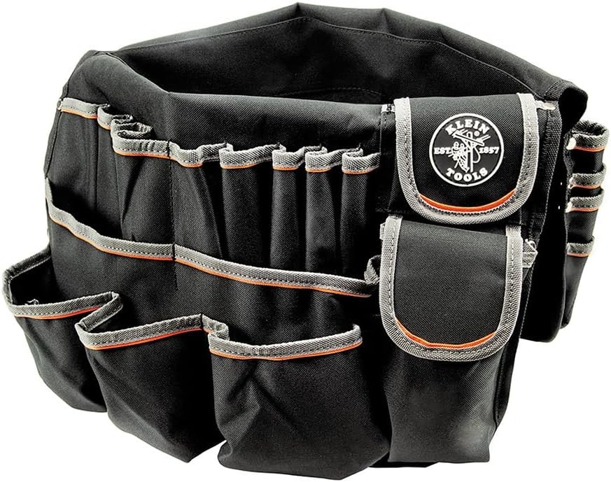 Klein Tools 55448 Bucket Bag Black With Gray and Orange Trim