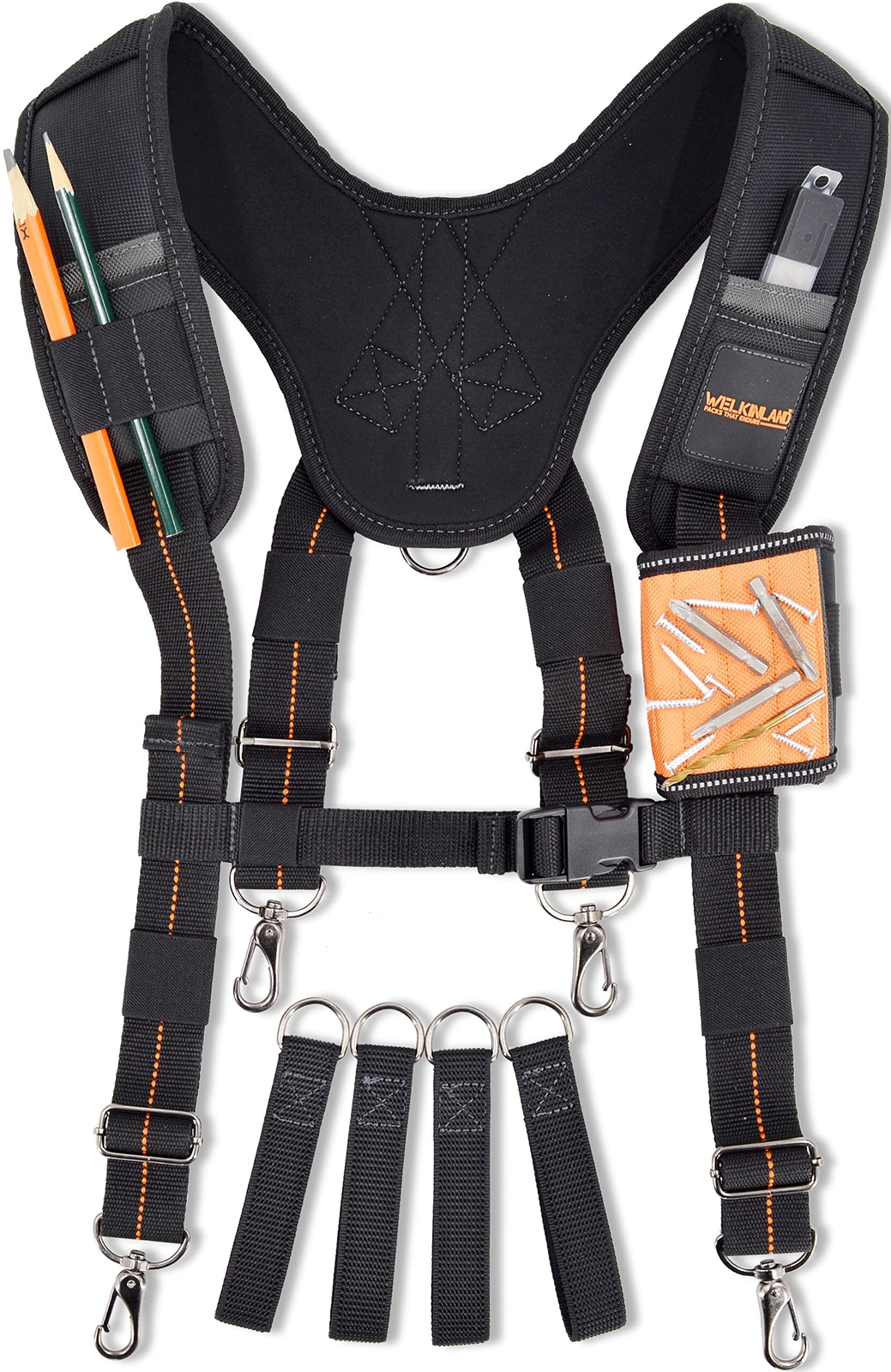 2.5″ Tool Belt Suspenders W/magnetic Wristband Tool Belt Suspenders For Men Tool