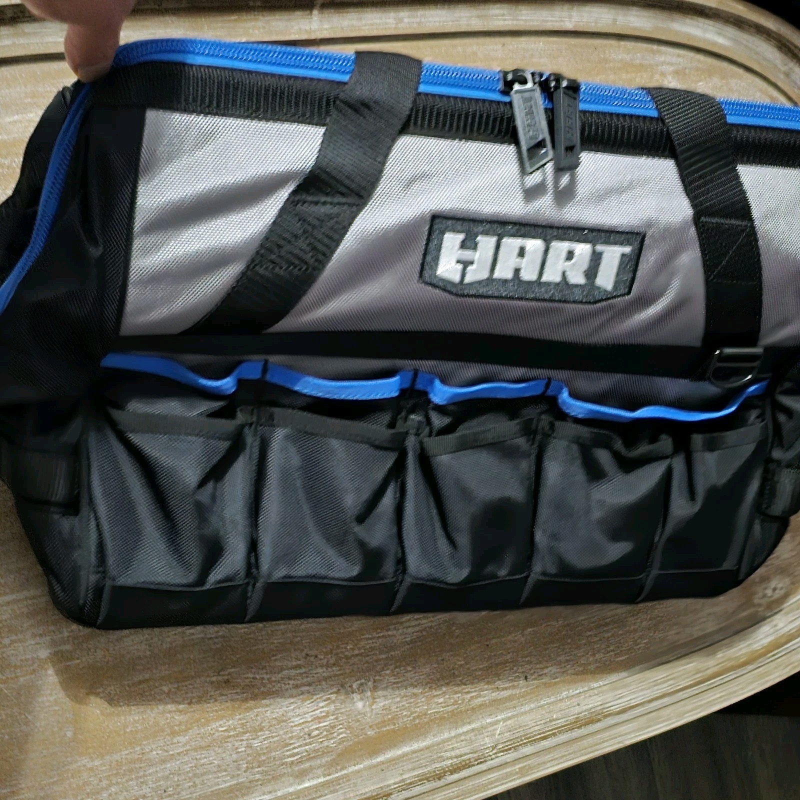HART STACK 18In Hard Bottom Tool Bag DurableFabric Independent Waterproof Bottom
