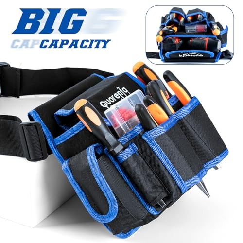 Tool Belt for Men Electrician Tool Pouch Adjustable Blue XL