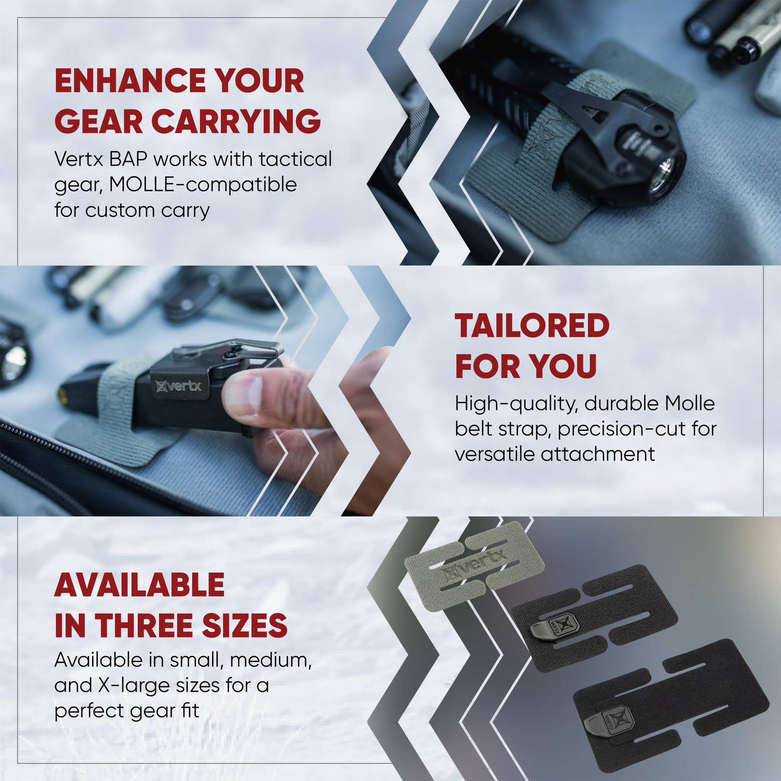 Vertx Tactigami BAP Tactical Belt Adaptor Panel Strap Attachment Compatible