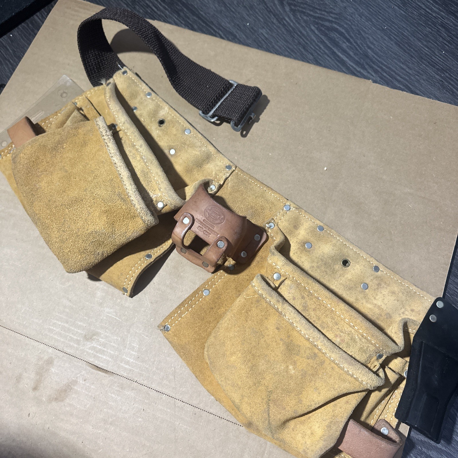 Heavy Split Cowhide Multi-Pocket Tool Belt 490X by Nicholas High Qlty. USA Made