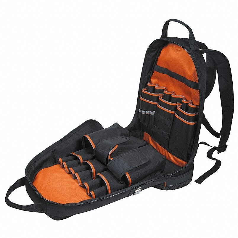 KLEIN TOOLS Tradesman Pro Tool Backpack Bag 35 Pockets 55421BP-14 Black 35HU81