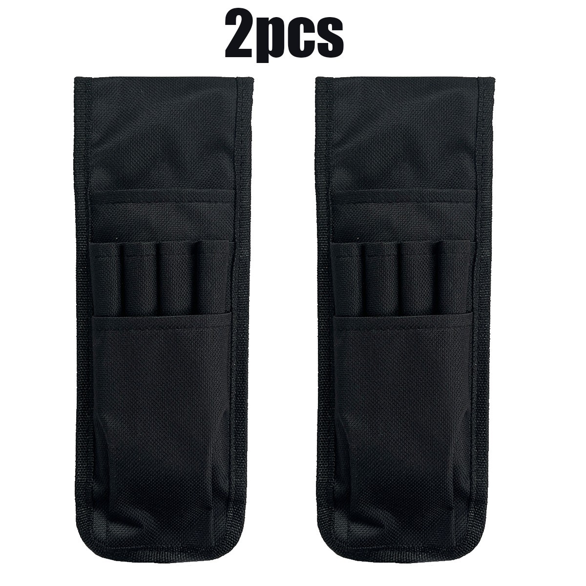 2 pcs Black Nylon Small Tool Pouch with Belt Clip Holder Heavy Duty Organizer