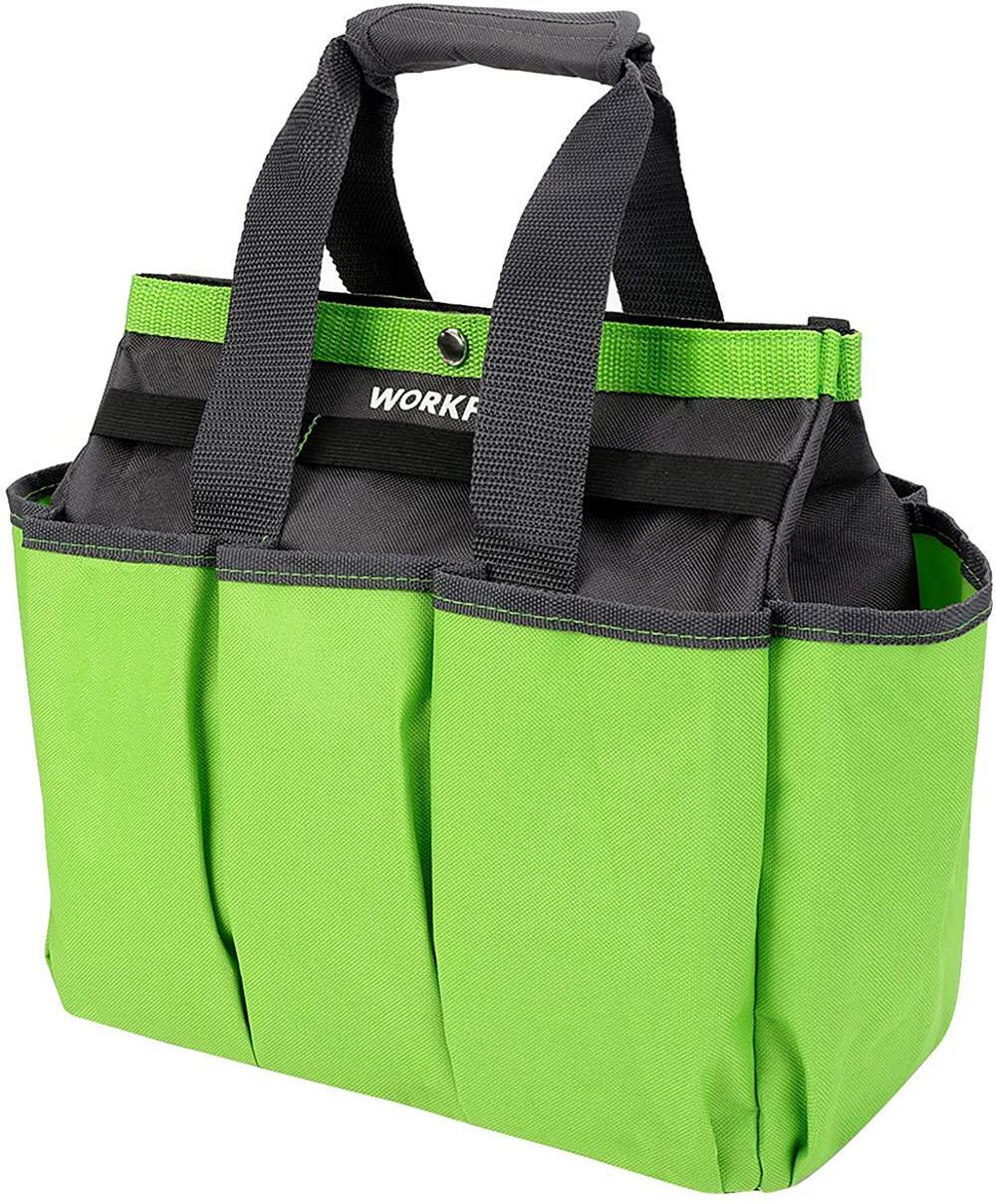 WORKPRO Garden Tool Bag Garden Tote Storage Bag With 8 Pockets Home Organizer