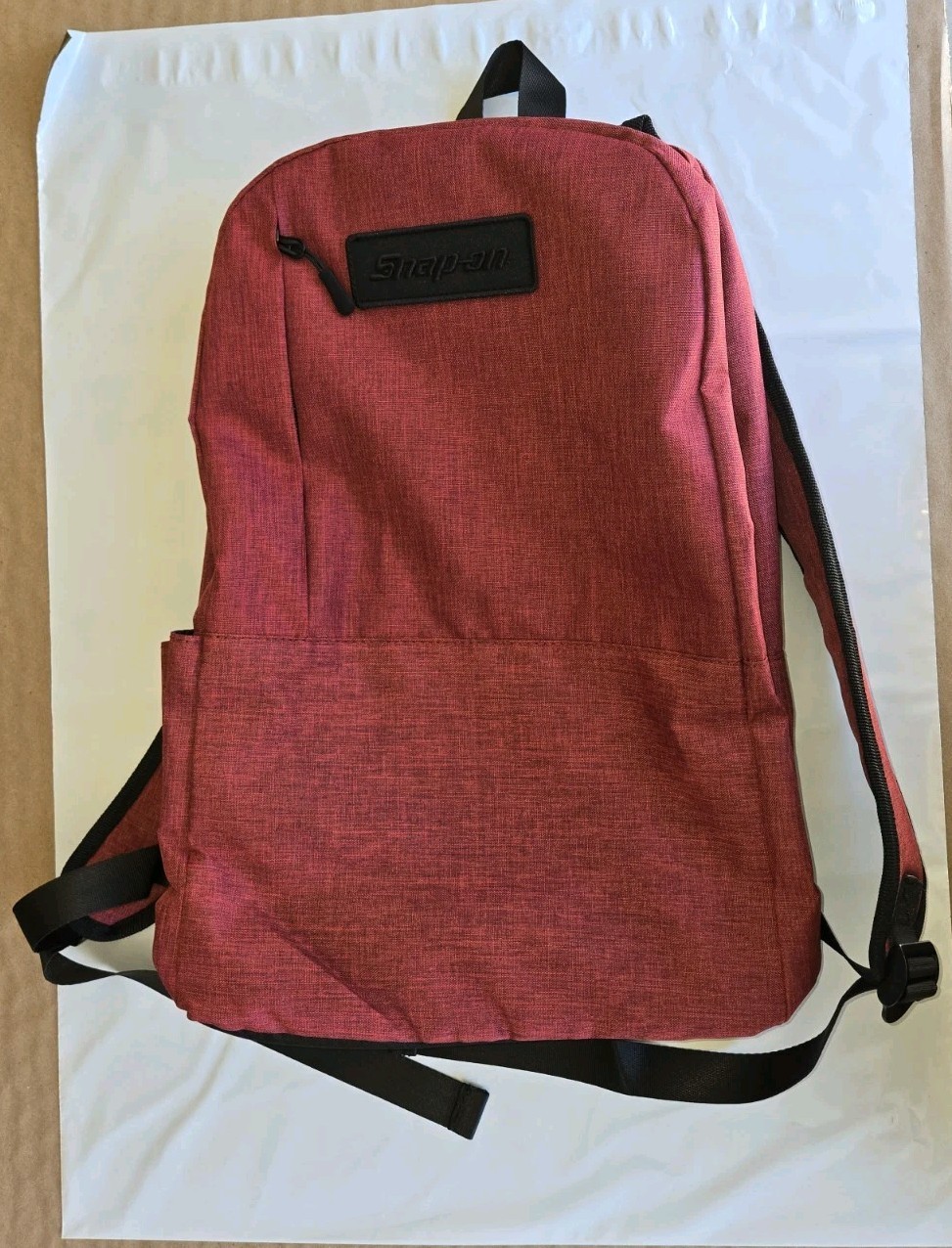 Snap On Tools Backpack RED W/black Logo Inner & Outer Pockets Rugged Design NEW!