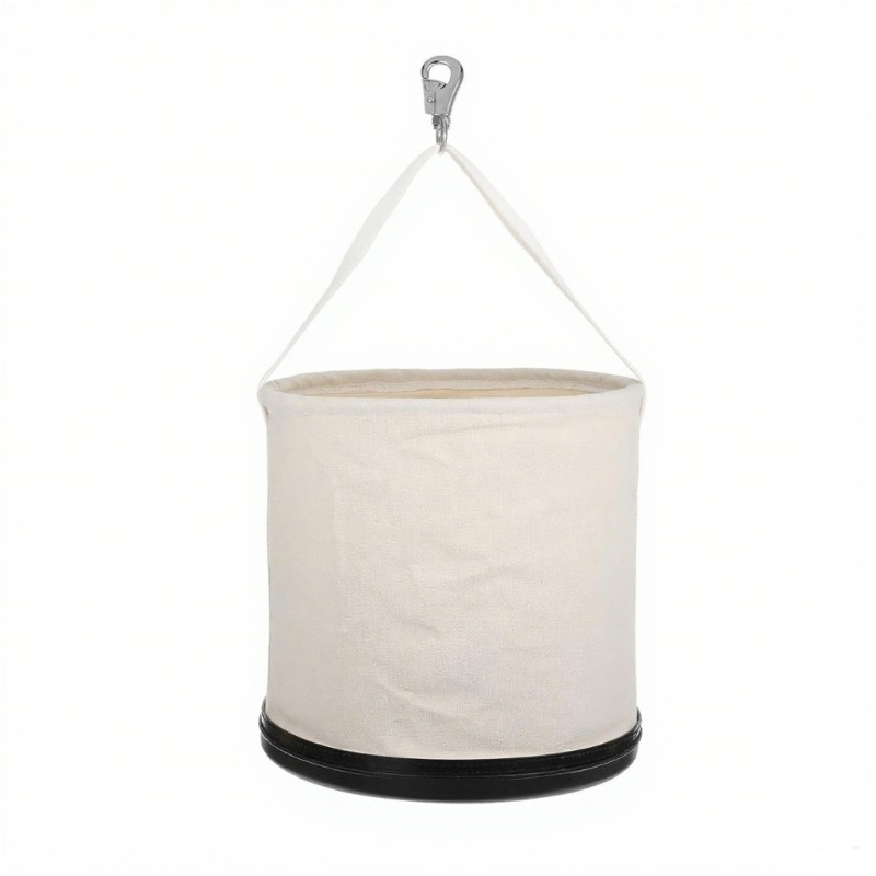 Large Capacity Work Tool Bag Rugged Canvas Utility Bucket Round Tool Bucket