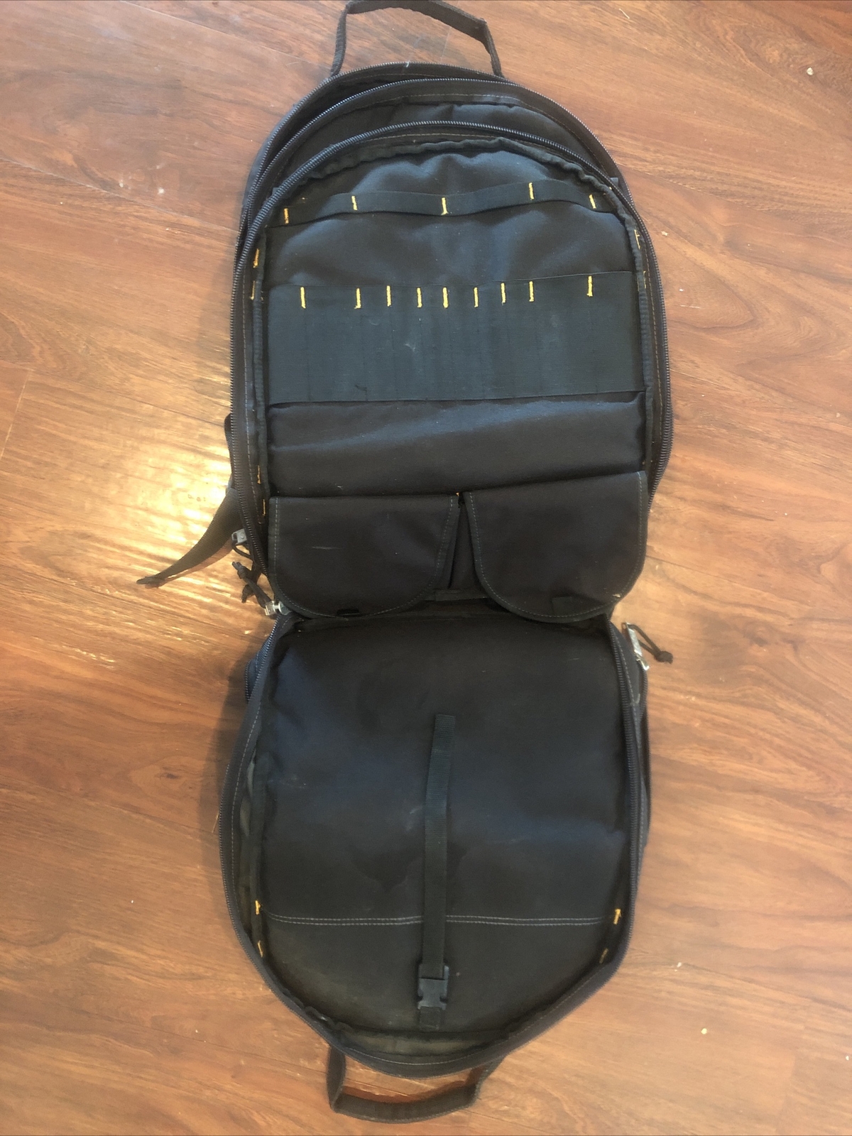 Clc 1132 Tool Backpack, Durable Ballistic Polyester Fabric, 75 Pockets, Black