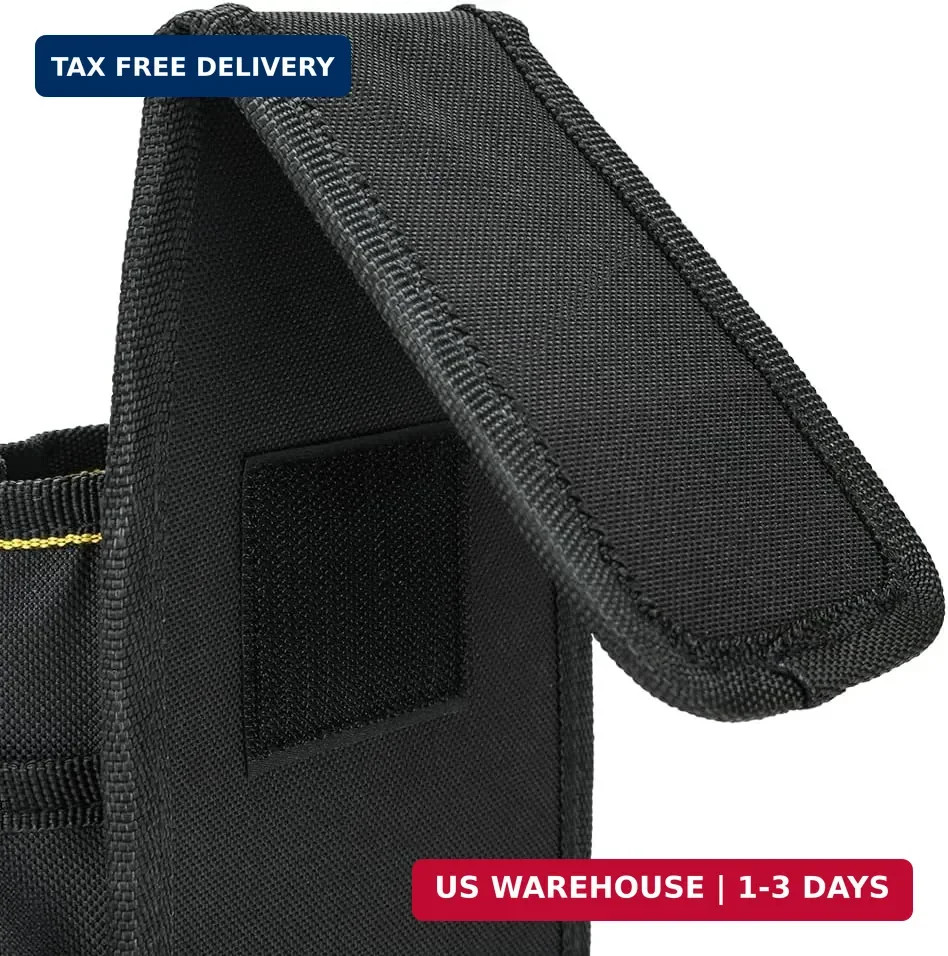 WINHUNT Tool Pouch with Belt, 600D Oxford Cloth, Electrician Tool Pouch 15 Pocke
