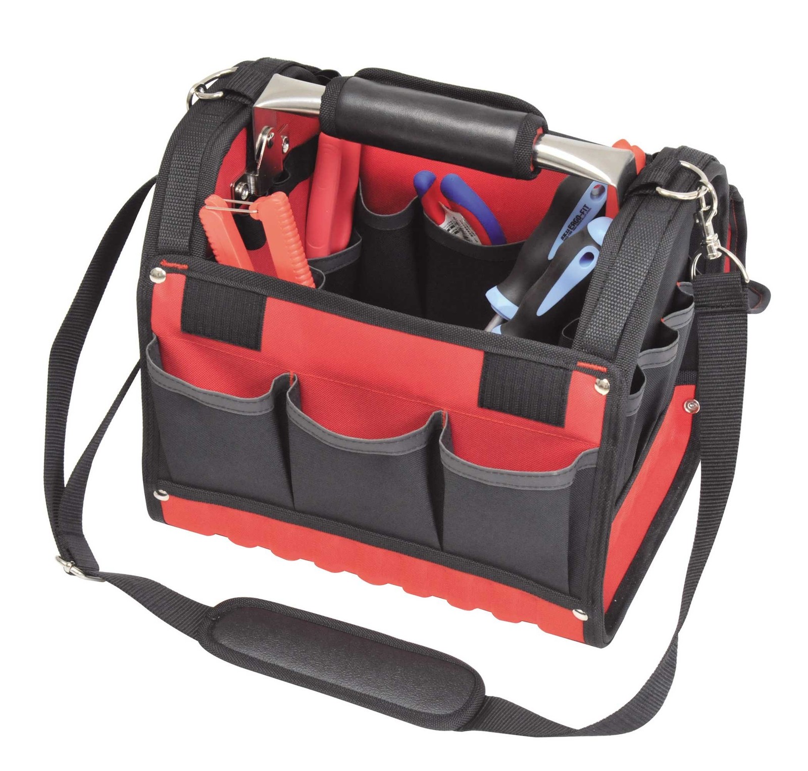 SK11 Tool Carry Bag PRO Hard Bottom Tool Bag with Pockets for Tool Storage STC-H