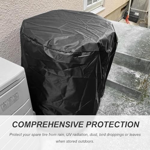 Tire Cover with 4 Felt Pads, Waterproof 420D Oxford Spare Tire 1pcs with Pads