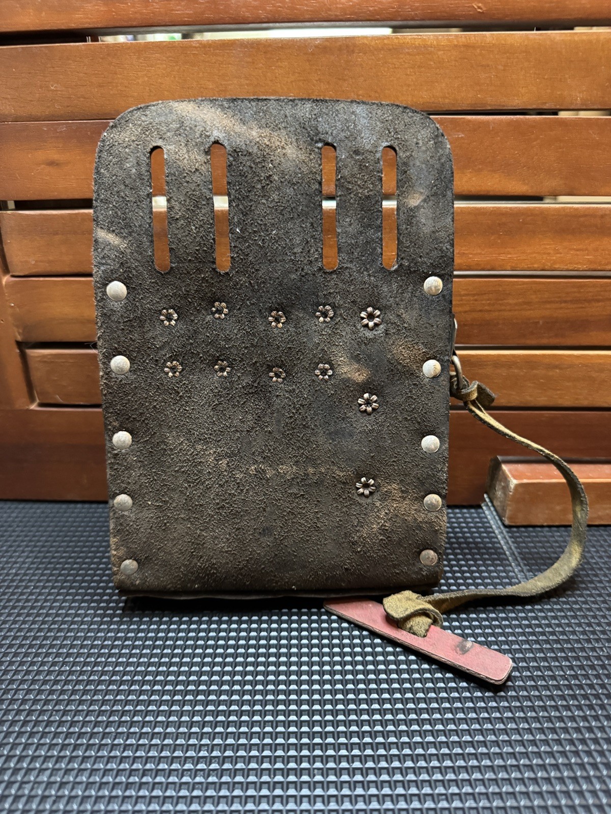 VINTAGE Klein Tool Pouch Bag 5190 Construction Woodwork Electrician Leather