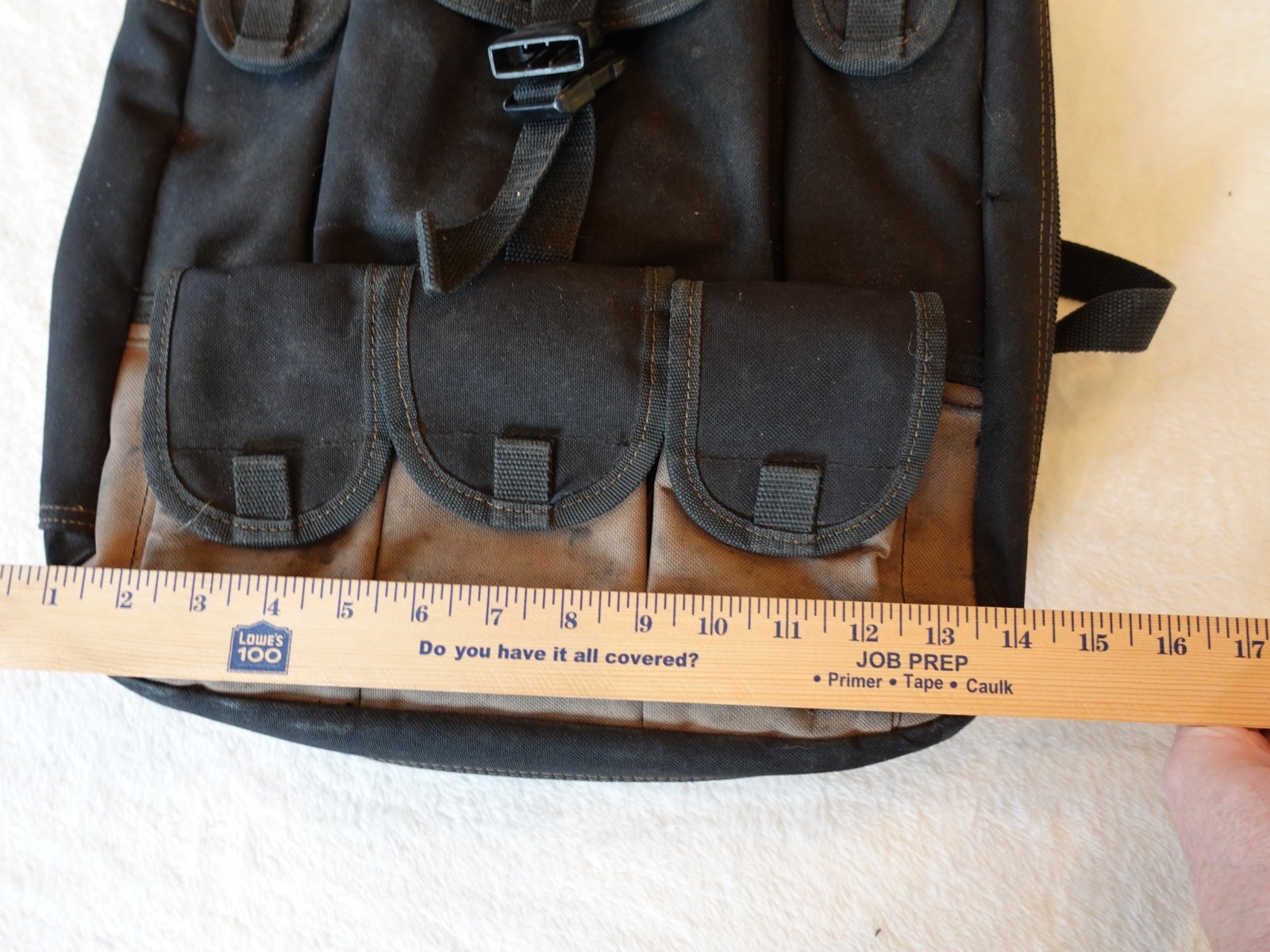CLC Electricians Backpack Tool Bag 1130 Custom Leathercraft Foldout Work Pouch