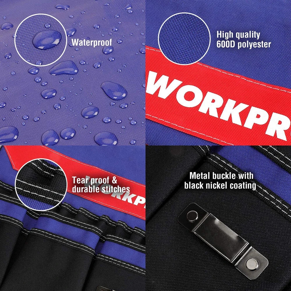 WORKPRO Bucket Tool Organizer with 51 Pockets Fits to 3.5-5 Gallon Bucket USA