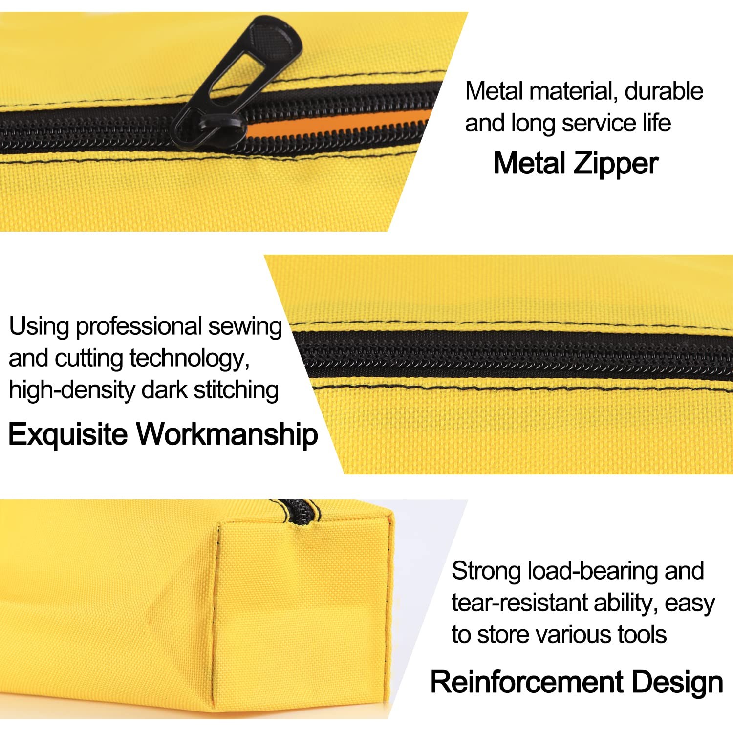 5 Pack Canvas Tool Pouch of Two Sizes, Tool Pouches with Zipper, Multipurpose…