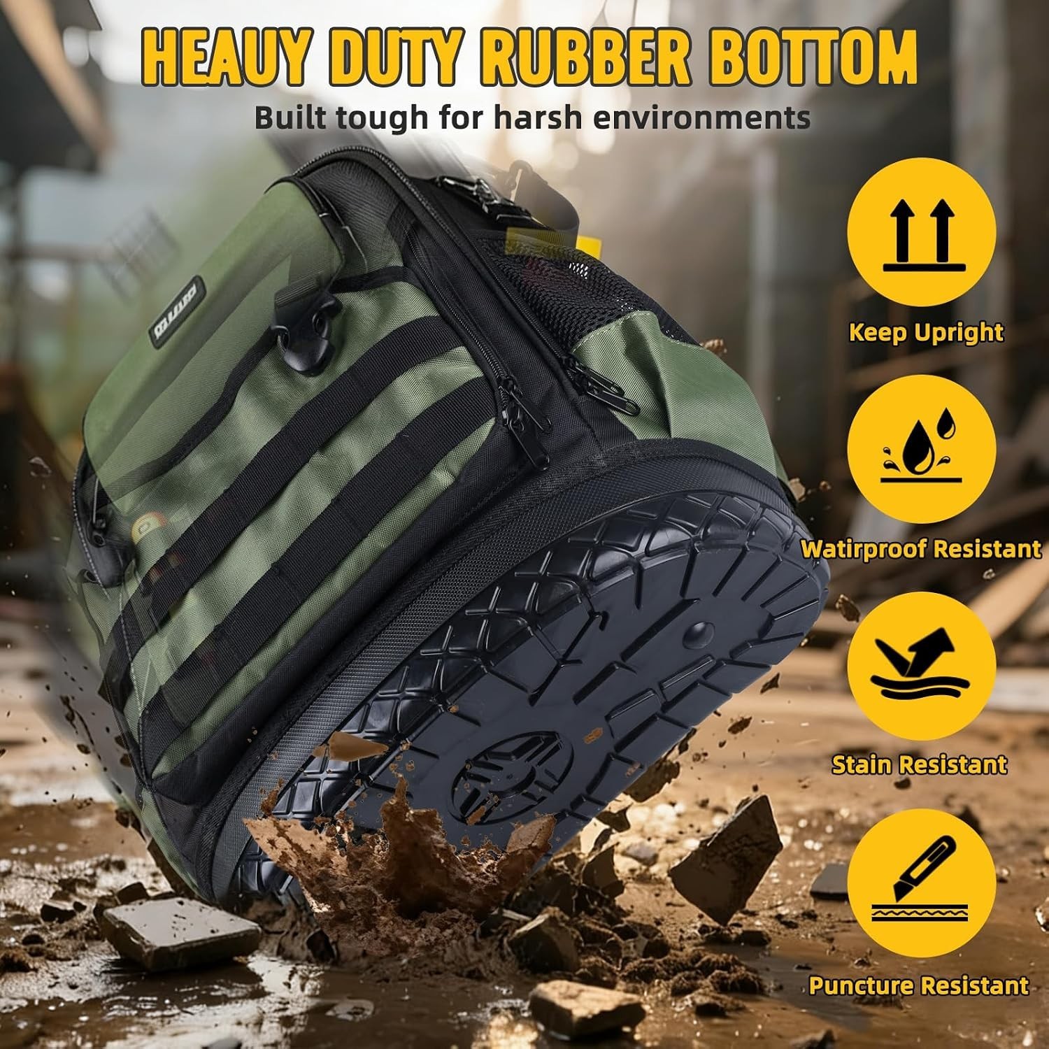 Heavy Duty Tool Backpack – Waterproof 1680D Oxford Organizer for Professionals