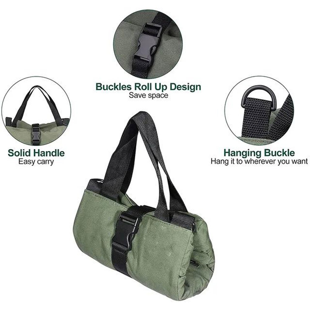 Multi-Purpose Tool Bag Roll Up Wrench Pouch Easy Carry Hanging 5 Organize Pocket