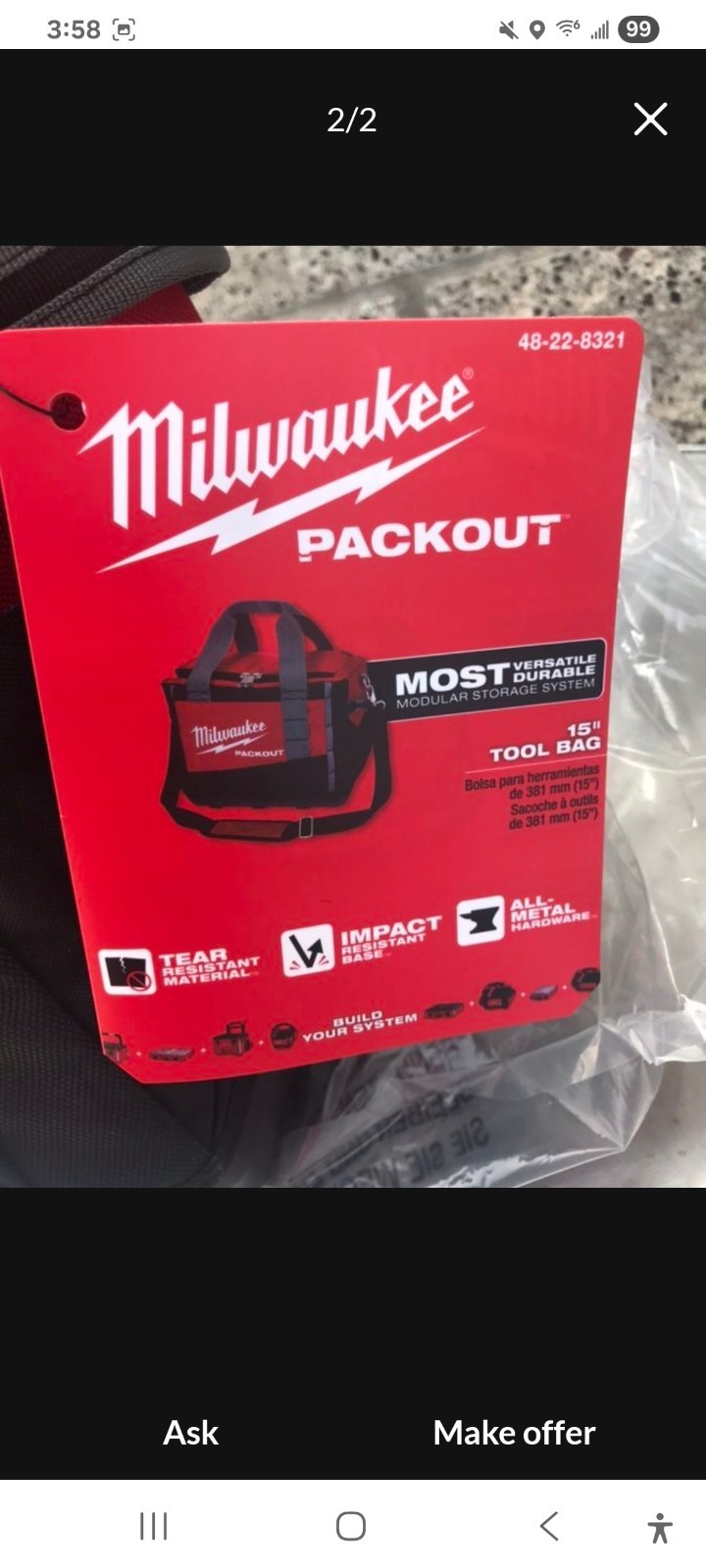 Milwaukee 48228321 Tool Bag – Red