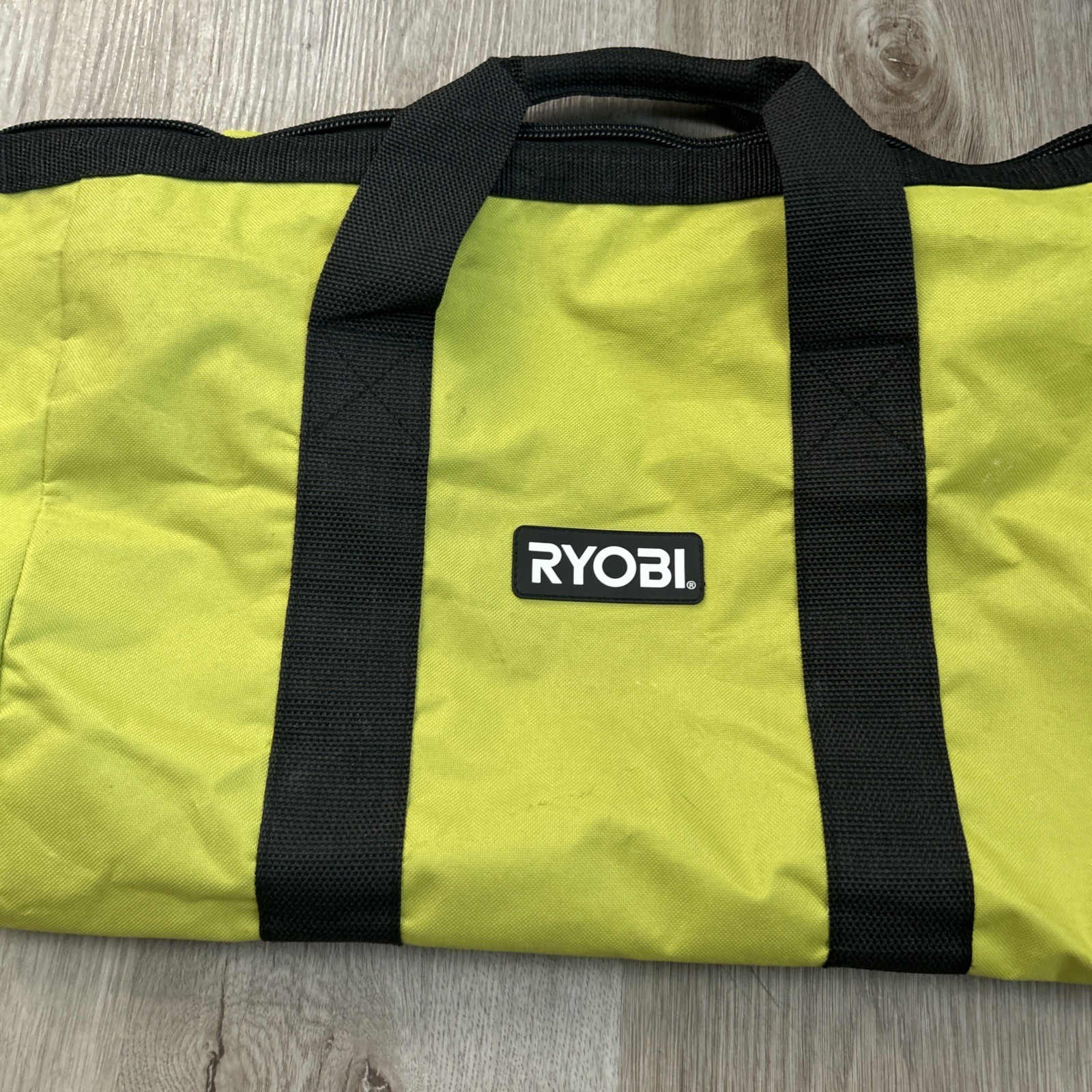 Ryobi Contractor’s Tool Bag Green Wide Mouth Collapsible Genuine OEM 18″ READ