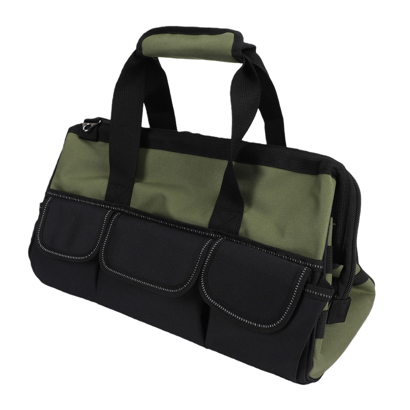 Heavy Tool Bag 15 Inch 25 Pockets Soft Tool Organizer For Electrician Green