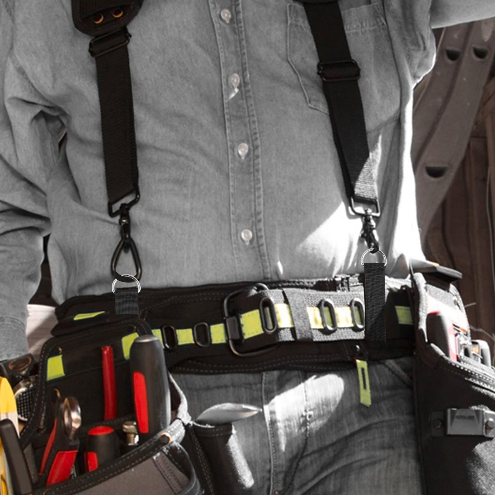 Heavy Duty Tool Belt Loop, 4pcs Suspender Loop and Attachment, Tool Belt Stra…