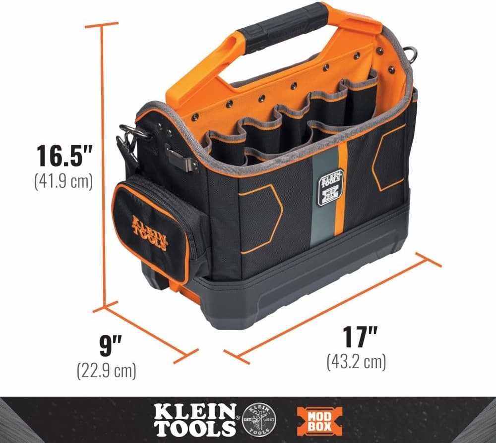 Klein Tools 62202MB MODbox Tool Tote, Part of the Mobile Black/Orange
