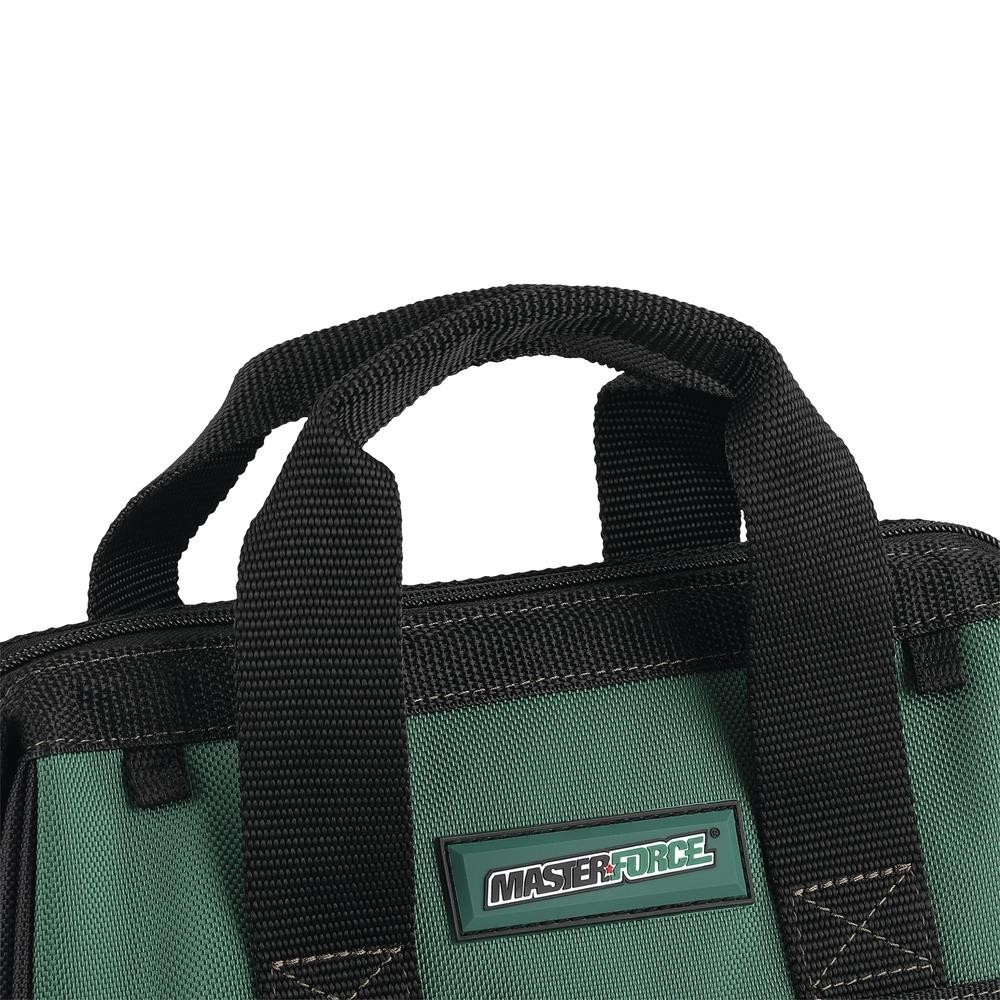 TWO PACK Masterforce 12-Inch 3-Pocket Zippered Tool Bag – NEW ITEMS