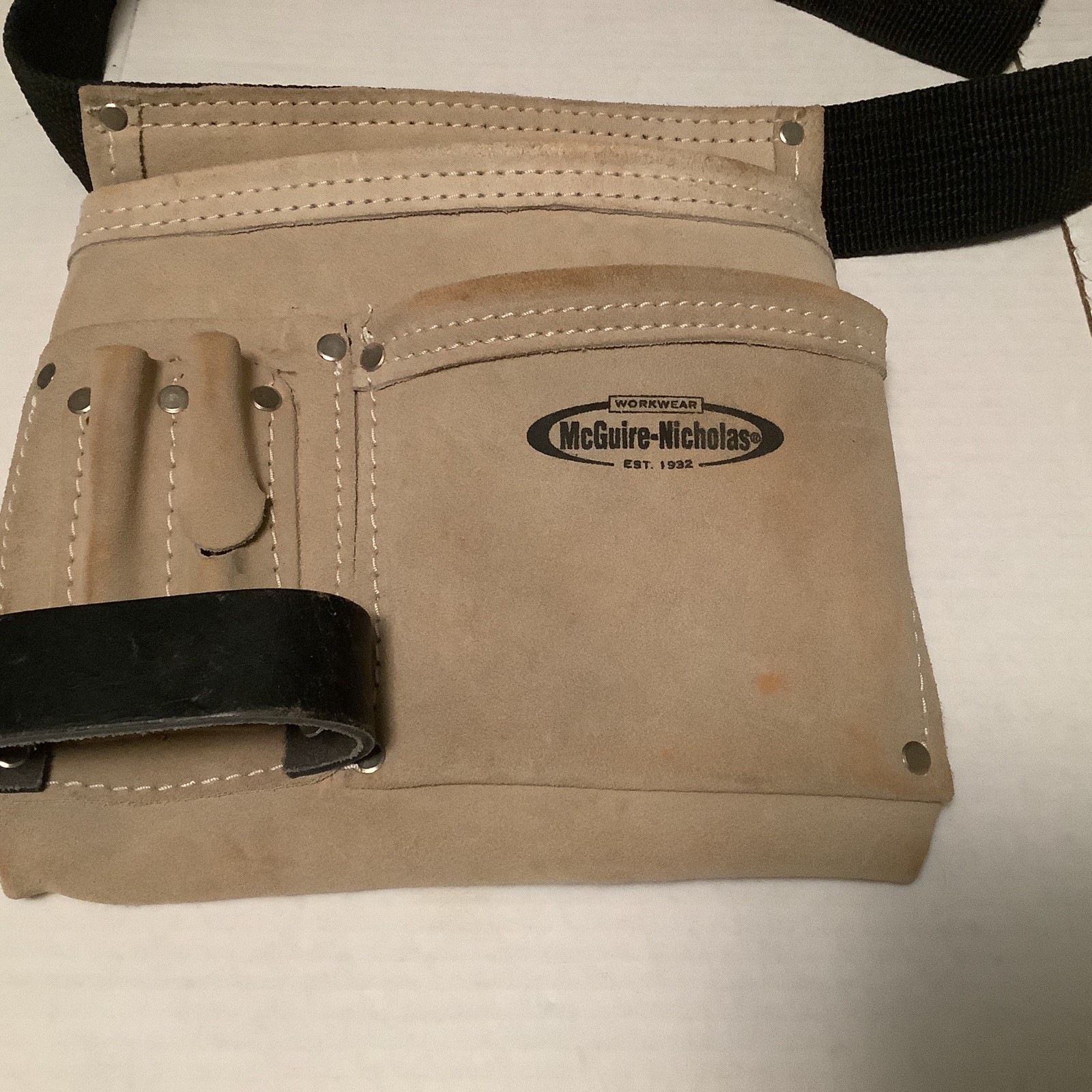 McGuire-Nicholas 5 Pocket SuedeFramer’s Combo Adjustable Tool Belt, Beige