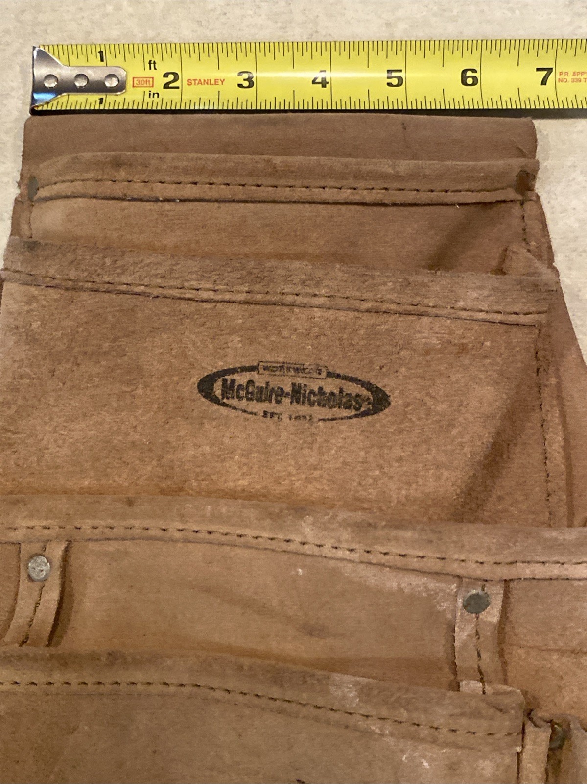 Mcguire Nicholas 689 MB Carpenter Electrician Tool pouch bag Full grain LEATHER