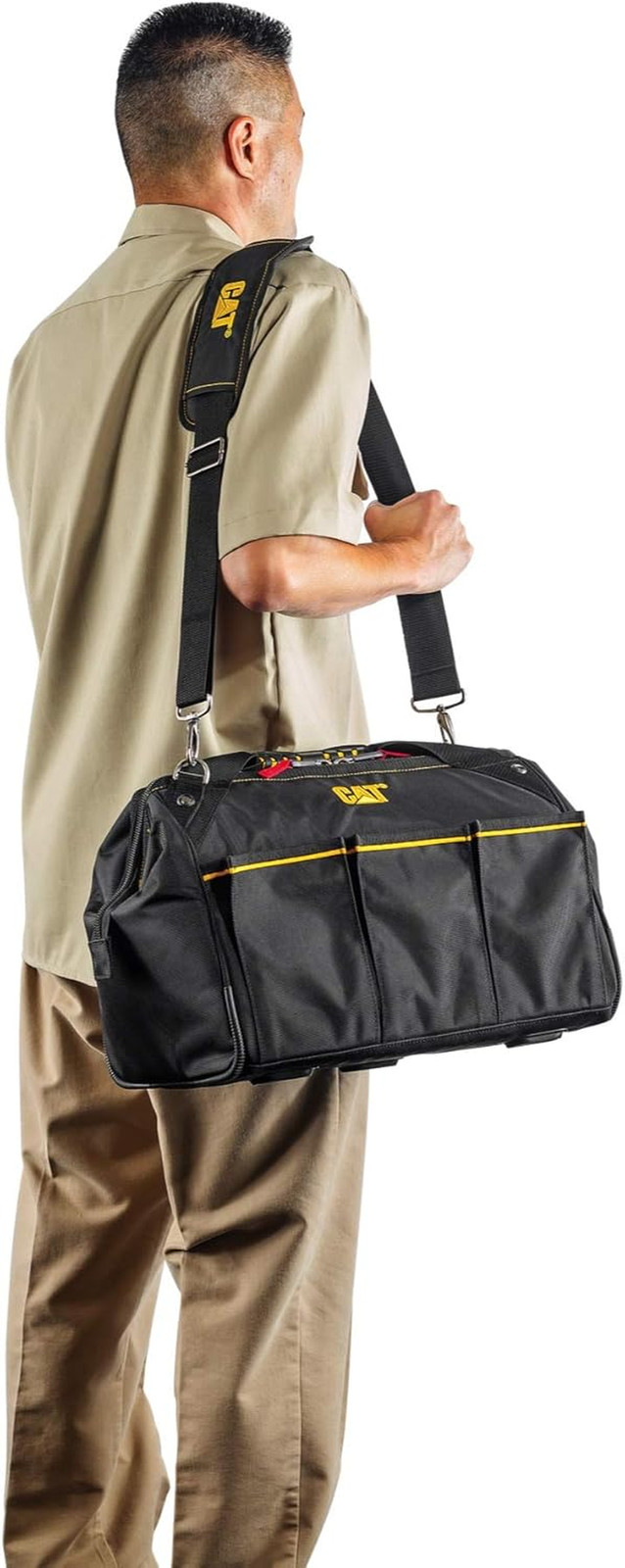 16″ Pro Tool Bag – 18 Pockets, Water-Resistant, Adjustable Strap