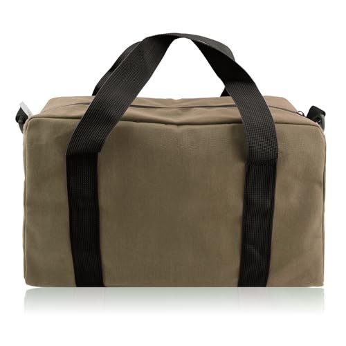 Khaki 12″ Large Wide Mouth Tool Bag – Small Organizer Bag