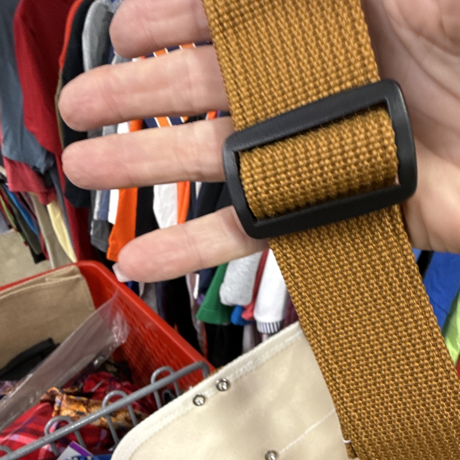 Tool Master Canvas Tool Belt Adjustable Quick Release Buckle Beige Brown