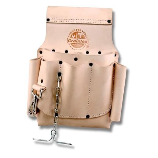 Electrician Leather Tool Pouch | Natural Color Top Grain Leather | Perfect
