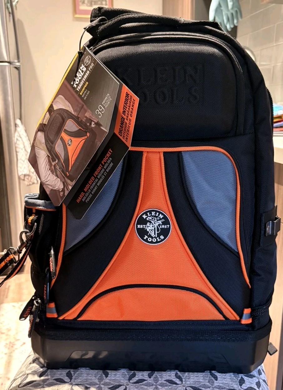 Klein Tools Tradesman Pro 55421BP-14 Large Tool Backpack Hard Molded Pocket