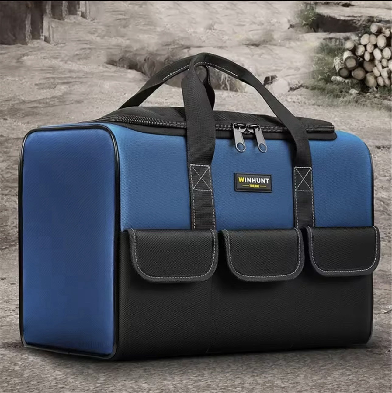 Large Tool Bag, 1680 Denier with 5 Exterior Pockets Electrician Tool Bag, Ideal