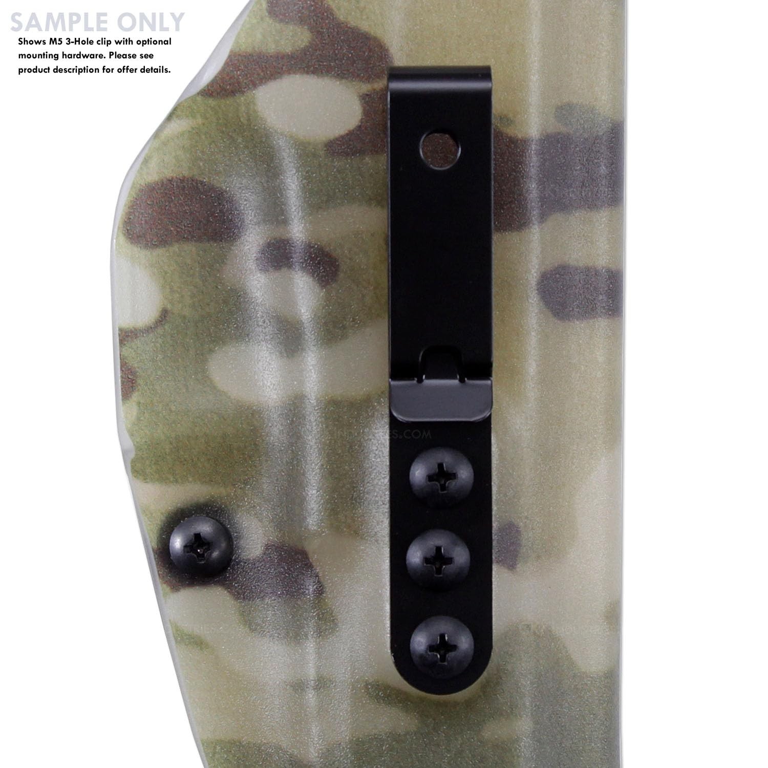 [2 Pack] HolsterSmith Universal Metal Belt Clip for Holster Making, Knife She…
