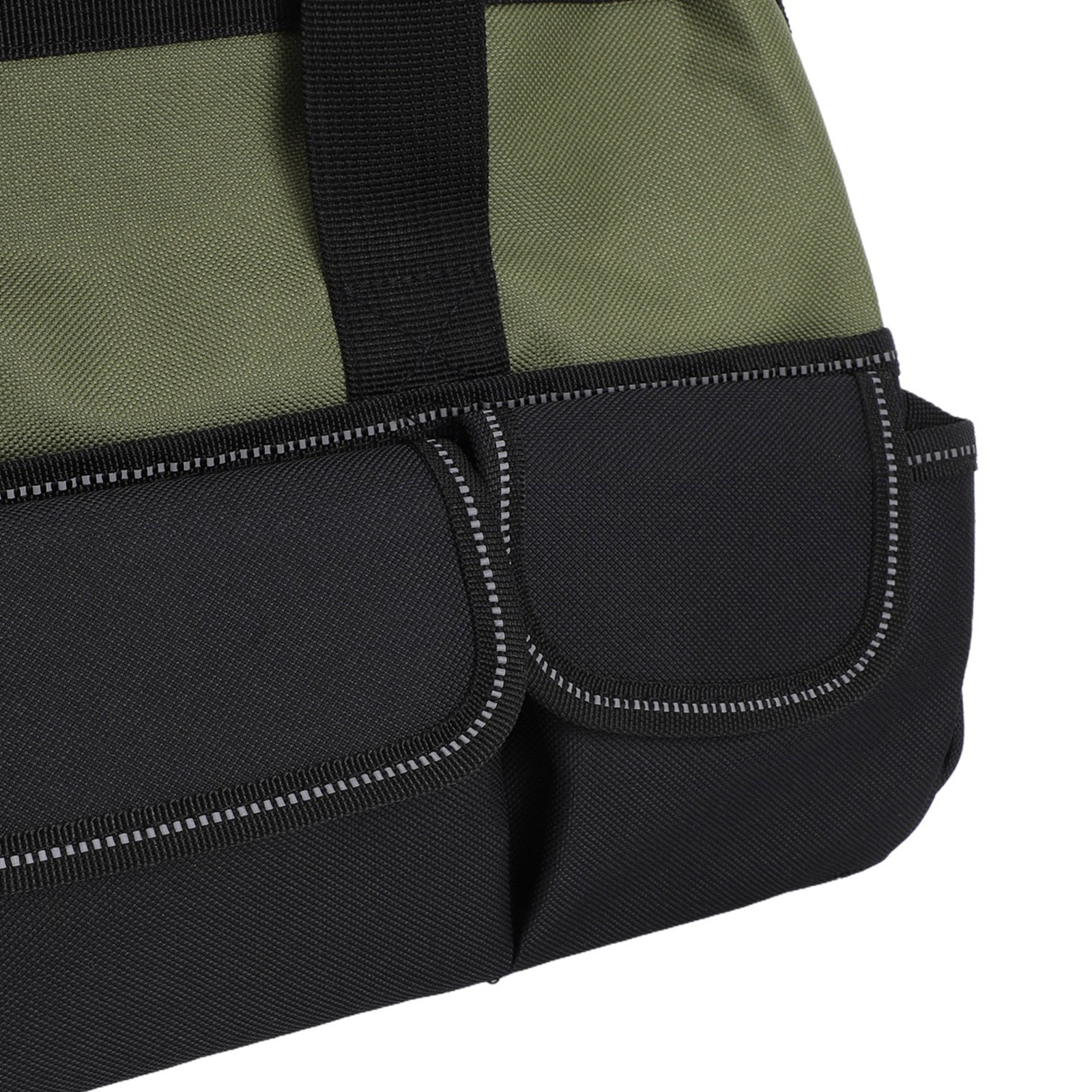 Heavy Tool Bag 15 Inch 25 Pockets Soft Tool Organizer For Electrician Green