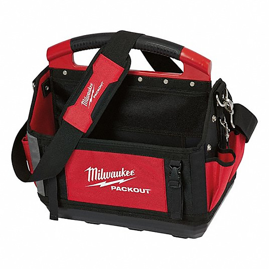 Milwaukee 48-22-8315 15″ PACKOUT Storage Tote, 32 Total Pockets Metal Tape Clip