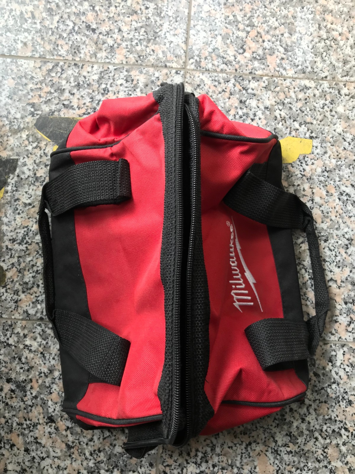 Milwaukee Tool Bag Small Contractor Bag Red Black Zipper 11”x11”x10” OEM