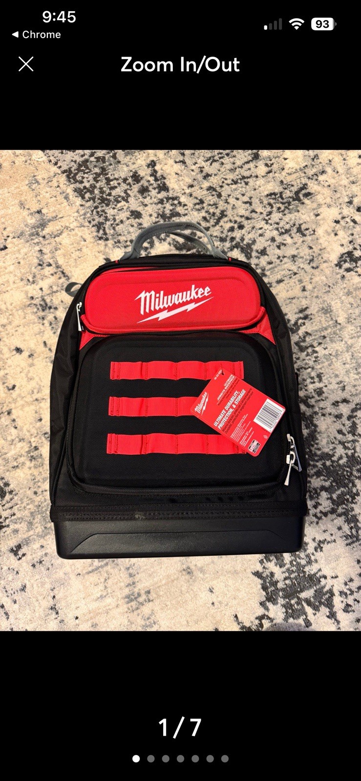 Milwaukee Ultimate Jobsite Backpack -Red/Black (48-22-8201)