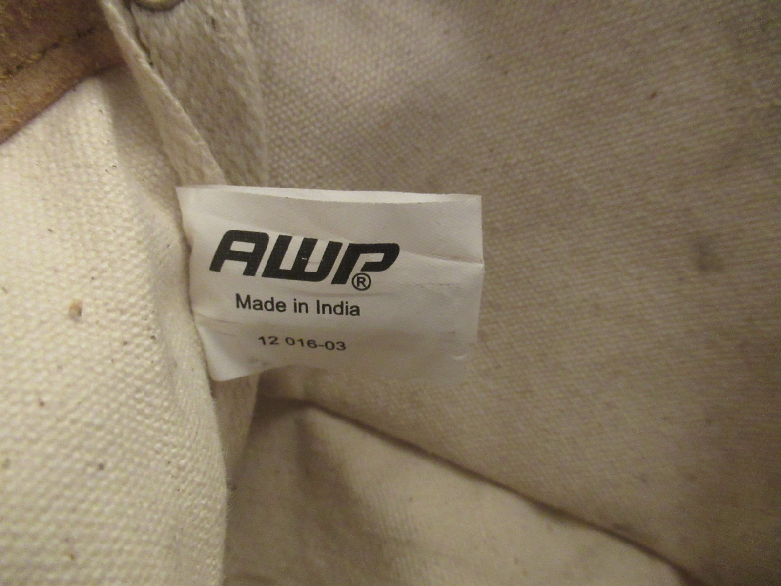 AWP Canvas Leather Beige Tool Belt w/Adjustable Strap, Multiple Pouches & Loops