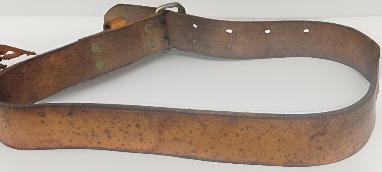VTG Klein Tools 5190 10 Pocket Embossed Leather Pouch & 5415 48” Tool Belt USA
