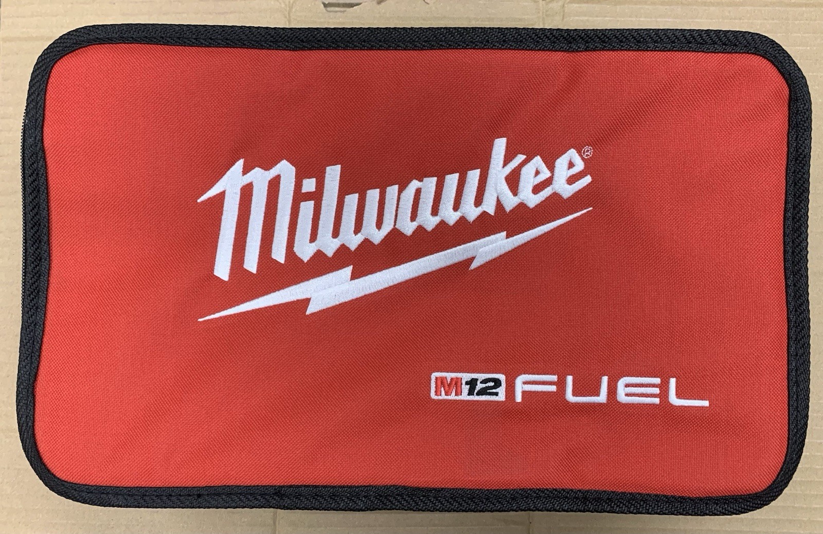 Milwaukee M12 FUEL Red Tool Bag With Handle, Zipper Closure, Mesh Pocket