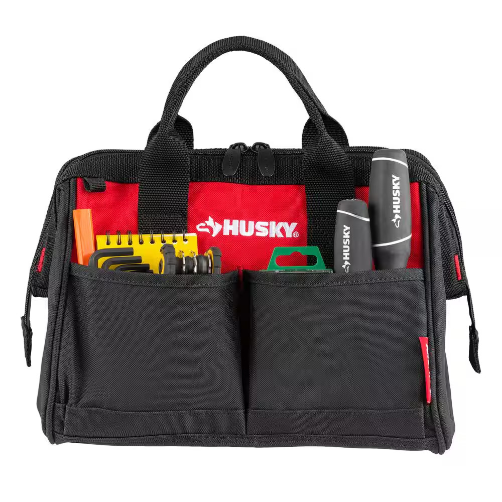 12 In. 4-Pocket Zippered Tool Bag (2-Pack)