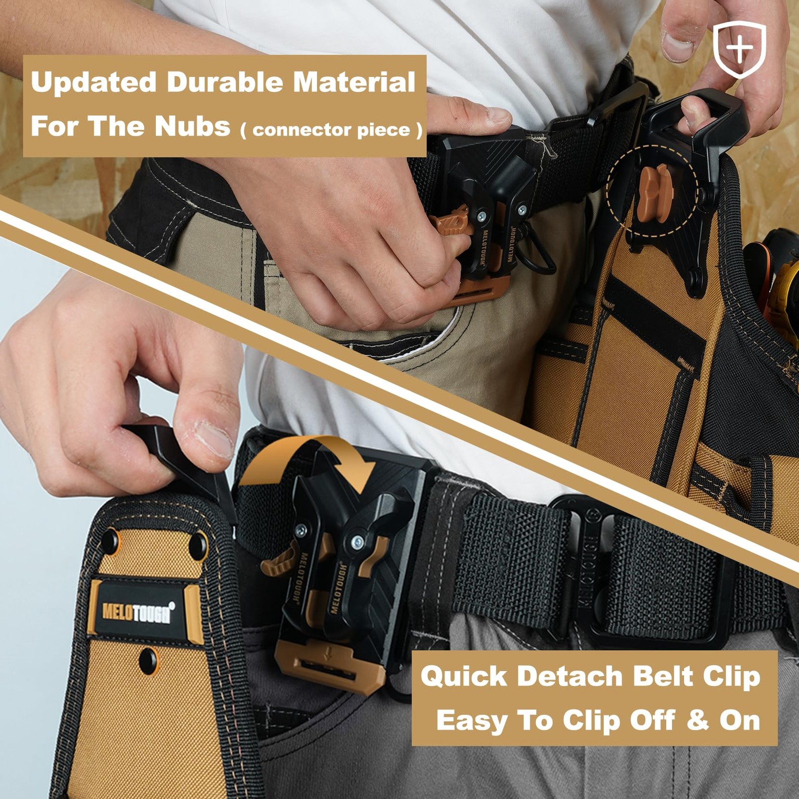 Small Electrician Tool Pouch Belt Clip Attachment 9 Pockets Tradesman Bag
